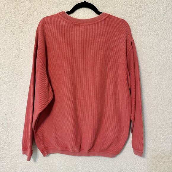 Chicka-d Ribbed Corded Crop Top Boxy‎ Pullover Red Oklahoma  Size S - Picture 10 of 14